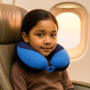 🆕Kids Travel Neck Pillows 2 Pack – Soft  Airplane Headrest U-Shape Support